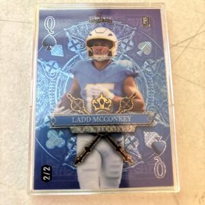 2024 Wild Card Alumination Ladd McConkey SDPPS-LMN 2 Of 2  Blue‎ Rue Wave